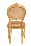 Biscottini Biscottini Sedia Poltroncina Luigi XVI Legno Faggio Patina Oro 45x42x90