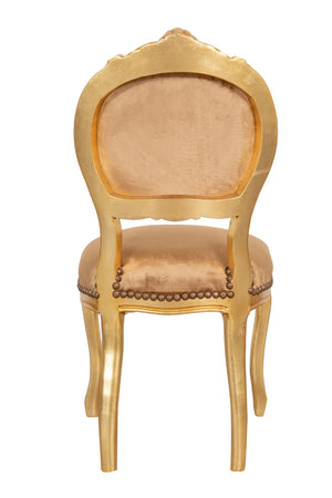 Biscottini Biscottini Sedia Poltroncina Luigi XVI Legno Faggio Patina Oro 45x42x90