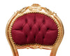 Biscottini Sedia stile francese Luigi XVI in legno massello di faggio ORO/ROSSO Offerta