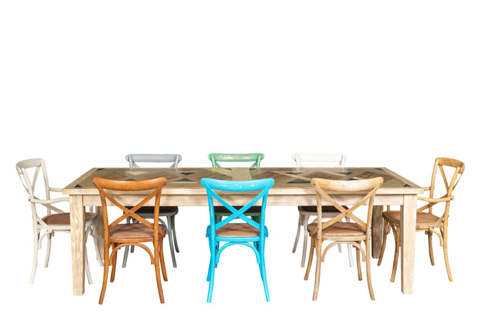 Biscottini Sedia Thonet in massello di frassino e seduta rattan finitura noce 48x52x88 cm