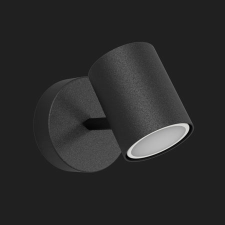 Applique moderno Lampadari Bartalini AMUC NERO GU10 LED orientabile metallo