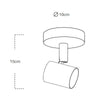 Applique moderno Lampadari Bartalini AMUC NERO GU10 LED orientabile metallo