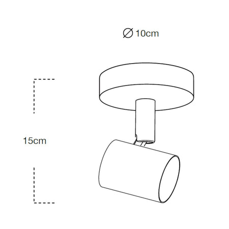 Applique moderno Lampadari Bartalini AMUC NERO GU10 LED orientabile metallo