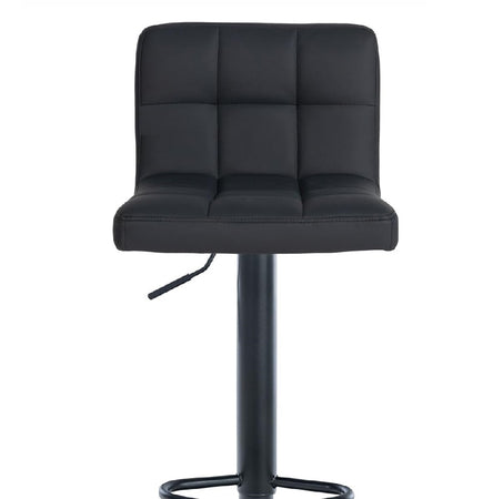 Coppia Sgabelli Cucina Bar Bistrot, Pelle Ecologica Imbottita Poggiapiedi Nero