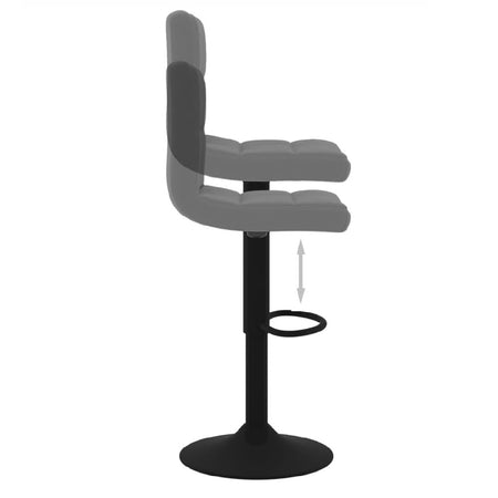 Coppia Sgabelli Cucina Bar Bistrot, Pelle Ecologica Imbottita Poggiapiedi Nero Grigio