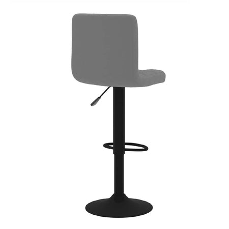 Coppia Sgabelli Cucina Bar Bistrot, Pelle Ecologica Imbottita Poggiapiedi Nero Grigio