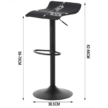 Coppia Sgabelli Cucina Bar Bistrot, Pelle Ecologica Imbottita Poggiapiedi Nero