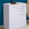 Mobile Cassettiera Multiuso in Legno MDF 2Cassetti 2Ante Design Moderno Bianco
