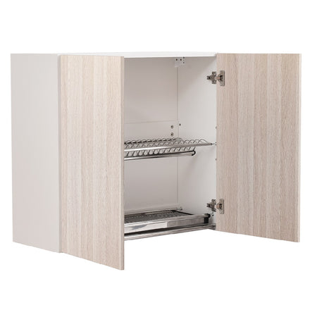 Pensile da Cucina Scolapiatti Sistema Raccogli Gocce Mobile Colore Olmo 80 cm