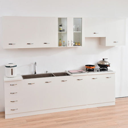 Mobile Cucina Pensile 2 Ante Componibile in Legno Colore Bianco 80x32 H72cm