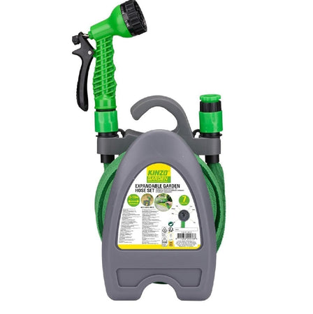 Tubo con Supporto a Muro Giardino Estendibile fino 10 Metri con PIstola 4Getti