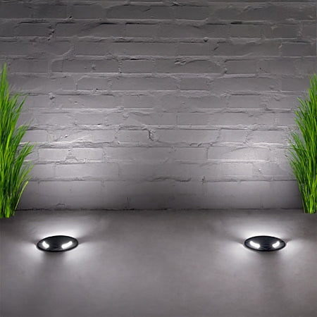 Faretto incasso tondo carrabile calpestabile esterno Ideal Lux LANDING PT BIG 120362 N GX53 LED CCT IP67 resina