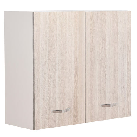 Mobile Cucina Pensile 2 Ante Componibile in Legno Colore Olmo 80x32 H72cm