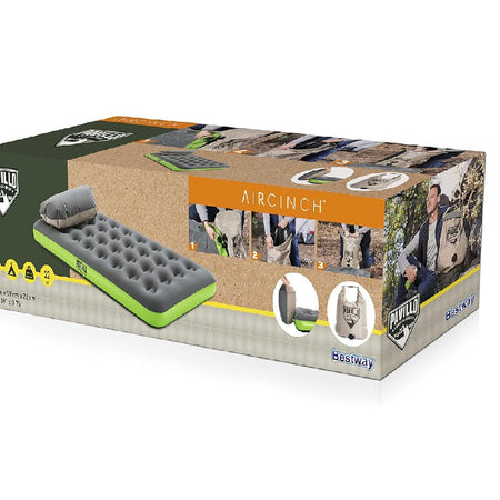 Materassino Campeggio Singolo 188x99cm con Sacca Gonfiatore AirCinch e Cuscino