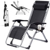 Sedia Sdraio Pieghevole per Esterno con Struttura Resistente Poltrona Giardino