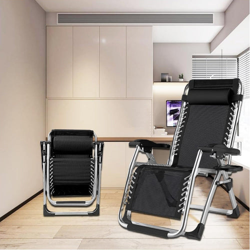 Sedia Sdraio Pieghevole per Esterno con Struttura Resistente Poltrona Giardino