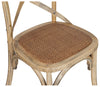 Biscottini Sedia Thonet in massello di frassino e seduta rattan finitura rovere 48x52x88 cm