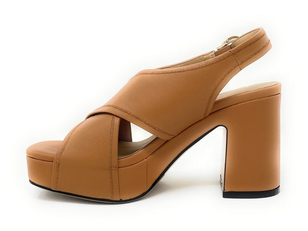 Janet & Janet sandali donna in pelle cuoio J-290