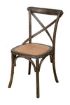 Biscottini Biscottini Sedia Thonet 48x52x88 Frassino Rattan Marrone Anticato Design Vintage