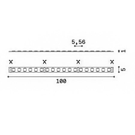 Nastro flessibile acciaio completa di striscia led Ideal Lux TESI 8MM 344881 NERO 10MT IP20