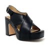 Janet & Janet sandali donna con tacco in pelle black J 290