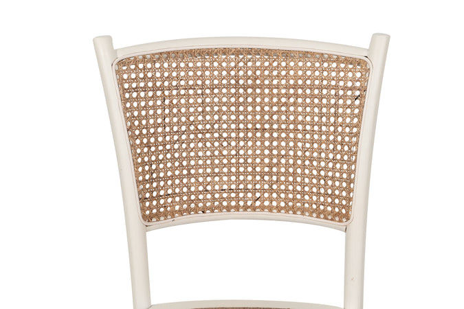 Biscottini Sedia Thonet Biscottini massello frassino rattan bianca 45x50x88 stile bistrot