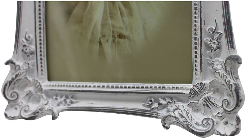 Biscottini Biscottini Portafoto da Appoggio Resina Bianco Anticato 18x23 Foto 13x18