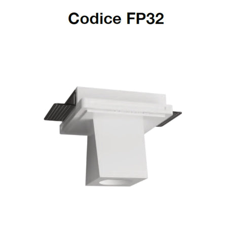 Faretto incasso Lampadari Bartalini ESREVER 1 FP32 GU10 LED gesso verniciabile