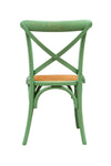 Biscottini Sedia Thonet in massello di frassino e seduta rattan finitura Verde anticato L48xPR52xH88 cm