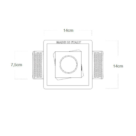 Faretto incasso Lampadari Bartalini ESREVER 2 FP33 GU10 LED gesso verniciabile