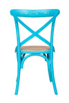 Biscottini Biscottini Sedia Thonet Massello Frassino Rattan Azzurro Anticato Design