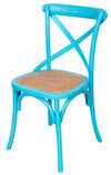Biscottini Biscottini Sedia Thonet Massello Frassino Rattan Azzurro Anticato Design