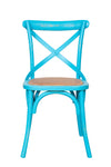 Biscottini Biscottini Sedia Thonet Massello Frassino Rattan Azzurro Anticato Design