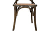 Biscottini Sedia Thonet in massello di frassino e seduta rattan finitura marrone anticato