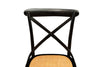 Biscottini Sedia Thonet in massello di frassino e seduta rattan finitura Nero anticato L48xPR52xH88 cm