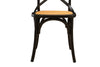 Biscottini Sedia Thonet in massello di frassino e seduta rattan finitura Nero anticato L48xPR52xH88 cm