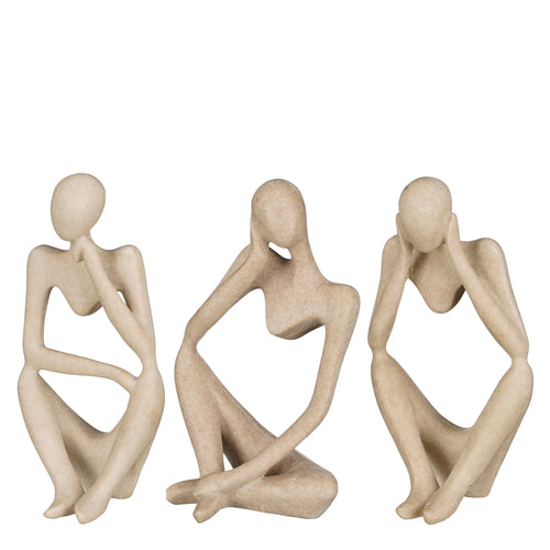 Figure decorative color grigio in varie posizioni per decorazioni