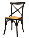 Biscottini Biscottini Sedia Thonet Vintage Nero Frassino Massello Rattan 48x52x88 Design
