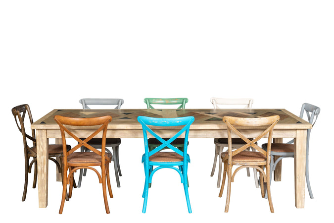Biscottini Sedia Thonet in massello di frassino e seduta rattan finitura bianca anticata 48x52x88 cm