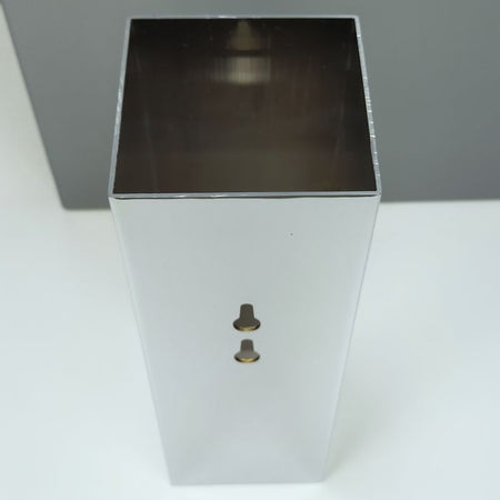 Porta scopino bagno quadrato a parete in ottone cromato - scopino bagno