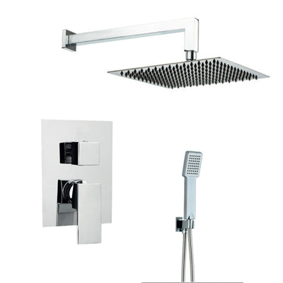 Kit doccia Quadrato Miscelatore da incasso soffione 25x25 TDEL