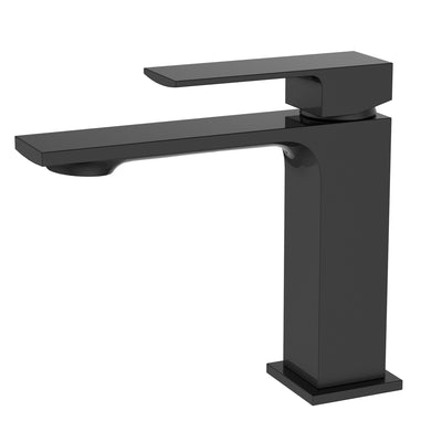 Miscelatore lavabo Nero quadrato di design TBOL