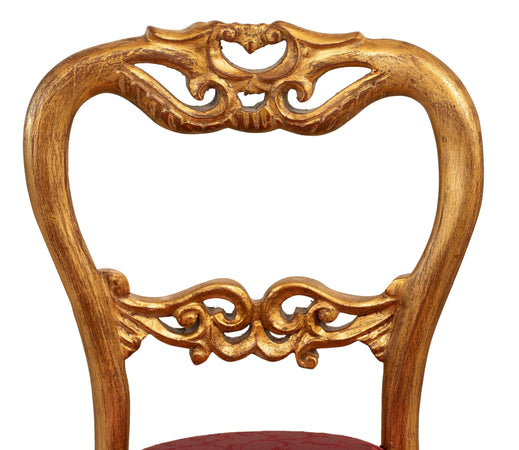 Biscottini Sedia poltroncina stile francese Luigi XVI in legno massello di faggio