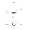 Faretto incasso Lampadari Bartalini THGILOTOR BIA GU10 LED gesso verniciabile metallo