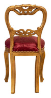 Biscottini Sedia poltroncina stile francese Luigi XVI in legno massello di faggio