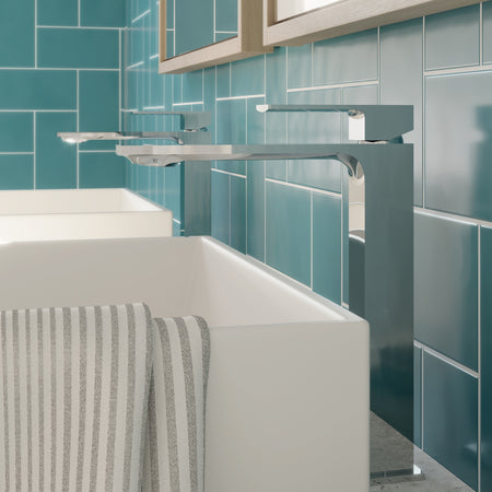 Miscelatore canna alta quadrato per lavabo design TBOL