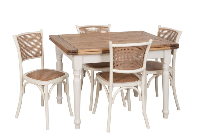 Biscottini Sedia Thonet Biscottini Frassino Rattan Bianca 45x50x88 Design Bistrot Vintage