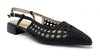 Francesco Milano slingback donna in rafia nero E08 04P