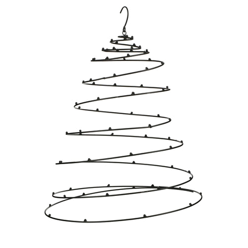 Appendiabiti ornamentale a spirale nero per decorazioni natalizie