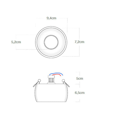 Faretto incasso Lampadari Bartalini DIRBYH R GU10 LED gesso verniciabile